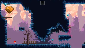 Nth Loop: a giant crystal hangs over a dark cavern.